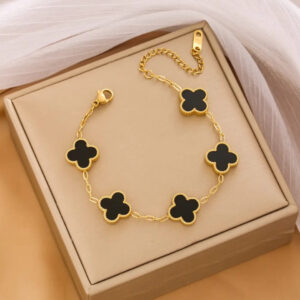 Midnight Clover Bracelet