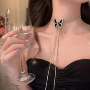Obsidian Butterfly Necklace (Multipurpose)
