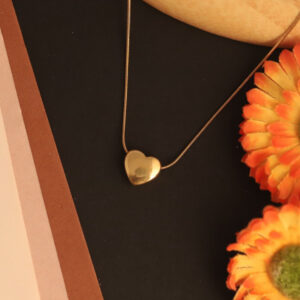 Golden Whisper Heart Necklace